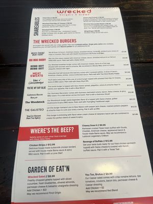 Menu photo 5 Wrecked Burgers & Brews Lubbock, TX