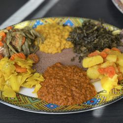 Abugida Ethiopian Cafe & Restaurant - Vegetarian Sampler