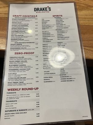Menu photo 8 Drake's Burlington, NC