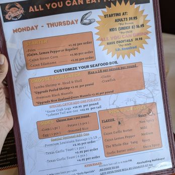 Craving Crab Haus - All you can eat menu - Cajun/Creole Near Me - Riverside, California