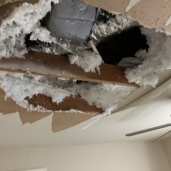 Bud Anderson Home Services - Damage to ceiling following AC filter replacement - Heating & Air Conditioning/HVAC Near Me - Lowell, Arkansas Bud Anderson Home Services - Damage to ceiling following AC filter replacement - Heating & Air Conditioning/HVAC Near Me - Lowell, Arkansas