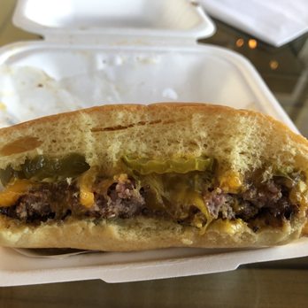 Jewboy Burgers - Jewboy Burger - Sautéed onions, two slices of cheese, potato roll, chopped lettuce, pickles & mustard. (No lettuce) - Burgers Near Me - Austin, Texas Jewboy Burgers - Jewboy Burger - Sautéed onions, two slices of cheese, potato roll, chopped lettuce, pickles & mustard. (No lettuce) - Burgers Near Me - Austin, Texas