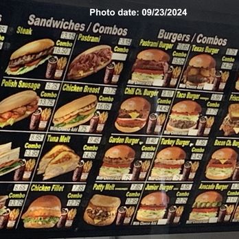 Steve's Burgers - menu 9/23/2024 - Burgers Near Me - Torrance, California