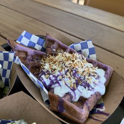 Hanai Island Food - Ube waffle