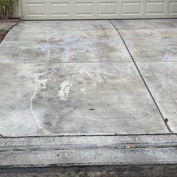 Concrete Restored - Before concrete driveway repair - Masonry/Concrete Near Me - Henderson, Nevada