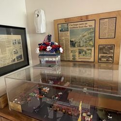 Wright's Dairy Rite - Historic model of Wrights Dairy-rite with newspaper articles about the history