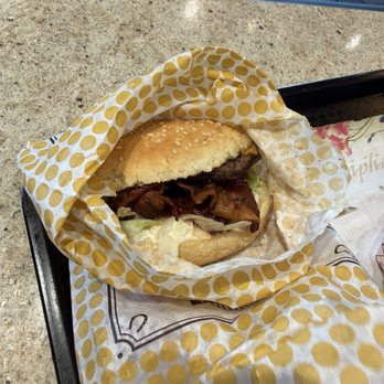 Ranch Drive-In - Bacon burger with cheese and onions - Burgers Near Me - Bothell, Washington
