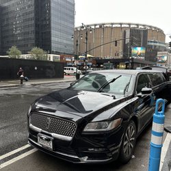 M&V Limousines - Stretch limo picking us up.