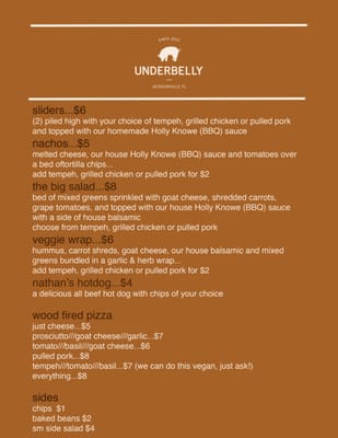 Menu photo 2 Underbelly Jacksonville, FL