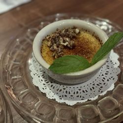 The Melrose Grill - Bourbon infused Crème Brûlée with roasted pecans