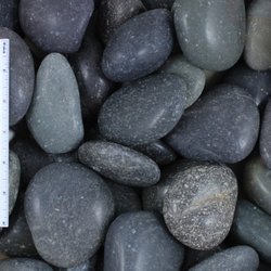 Johnson Rock - Polished Black Mexican Pebbles - Decorative Natural Stone available in 3 sizes 1/2-1", 1-2", 2-3"