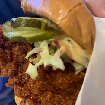 Cluck Kitchen - Mild Nashville crispy chicken sandwich - Chicken Shop Near Me - Irvine, California