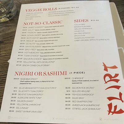Menu photo 1 Flirt Sushi Lounge Sarasota, FL