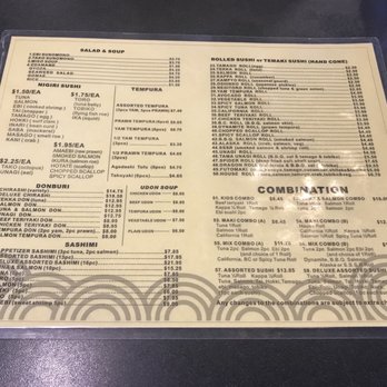 Guildford Sushi House - Menu Sept 2018 - Japanese Near Me - Surrey, British Columbia