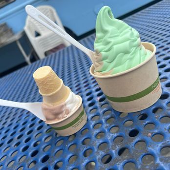 JC's Dairy - Tiny classic swirl for babygirl and coffee/pistachio swirl for us big kids - Ice Cream & Frozen Yogurt Near Me - Hanover, Massachusetts JC's Dairy - Tiny classic swirl for babygirl and coffee/pistachio swirl for us big kids - Ice Cream & Frozen Yogurt Near Me - Hanover, Massachusetts