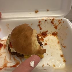 One of the egg shells I found in my burger
