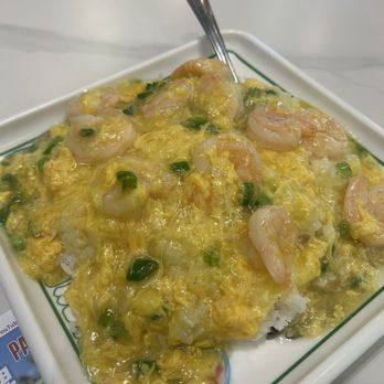 Hong Kong Cafe - Atlantic - shrimp and egg rice platter - Hong Kong Style Cafe Near Me - Monterey Park, California