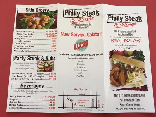 Menu photo 5 Philly Steak & Wings Mesa, AZ