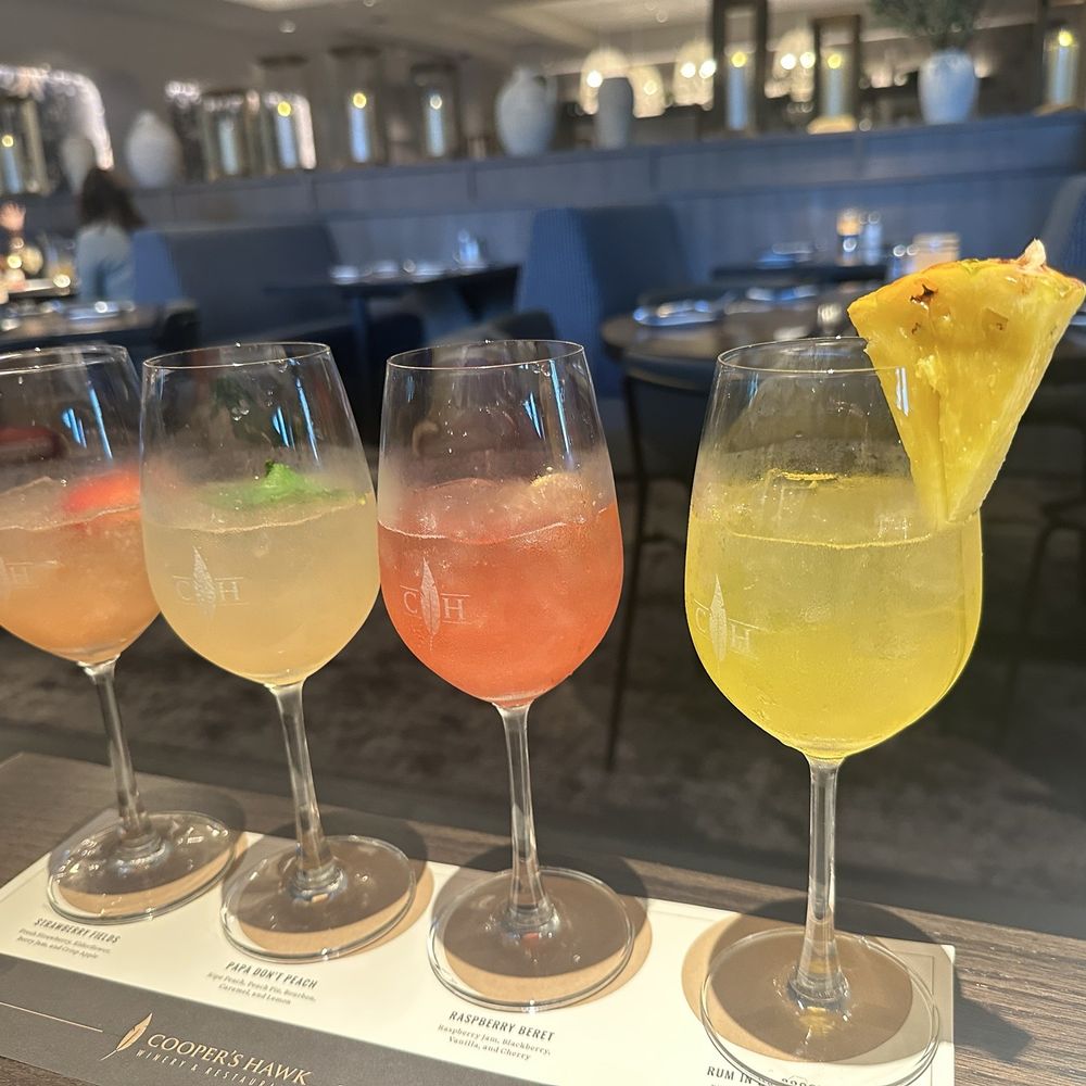 Cooper’s Hawk Winery & Restaurant - Sangria flight - Seafood Near Me - Alpharetta, Georgia Cooper’s Hawk Winery & Restaurant - Sangria flight - Seafood Near Me - Alpharetta, Georgia
