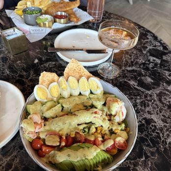 Wolf by Vanderpump at Caesars Republic Lake Tahoe - Salad had lobster and crab meat. Very yummy and way too large to finish! Fish and chips were really good too. - American Near Me - Stateline, Nevada