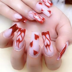 Diamond Nails - My Valentine's Day nails