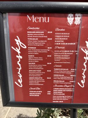 Menu photo 1 Levinsky West Hollywood, CA