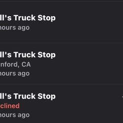 Gill's Truck Stop - 1price of gas 2what they overcharged me 3apple cash not accepted  L