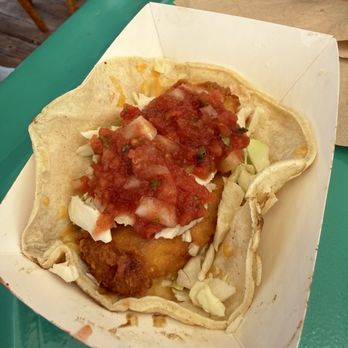 Avalon Seafood - Very blah small fried fish taco. Would not recommend. - Fish & Chips Near Me - Avalon, California