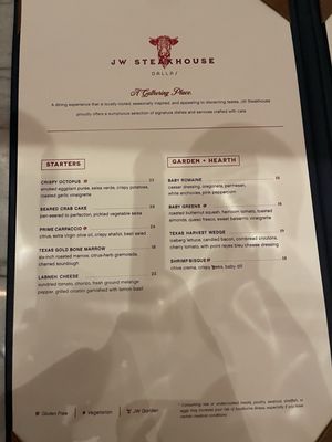 Menu photo 2 JW Steakhouse Dallas, TX Menu photo 2 JW Steakhouse Dallas, TX
