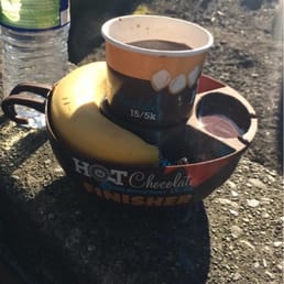 The recovery cup at the finish