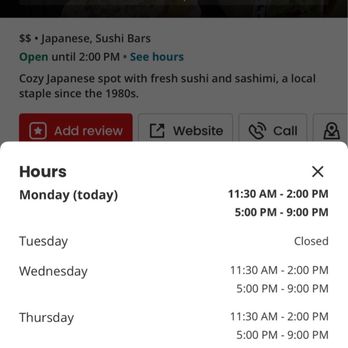 Kuni's Japanese Restaurant - Split lunch hours & dinner hours - Japanese Near Me - Evanston, Illinois