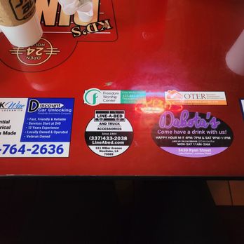 KD's Diner - Ads on the table top, something I haven't seen in a minute - Coffee & Tea Near Me - Lake Charles, Louisiana