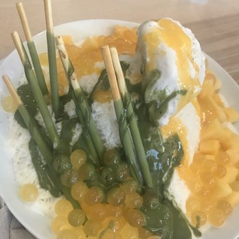 Tsaocaa - Double Mix Korean Ice. Macha and mango - Ice Cream & Frozen Yogurt Near Me - Indianapolis, Indiana Tsaocaa - Double Mix Korean Ice. Macha and mango - Ice Cream & Frozen Yogurt Near Me - Indianapolis, Indiana