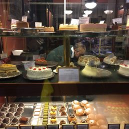 Cake/whipped cream display from outside. Cake/whipped cream display from outside.