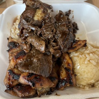 Honolulu Grill West Jordan - 2 meat combo bbq chicken/ bbq beef - Hawaiian Near Me - West Jordan, Utah Honolulu Grill West Jordan - 2 meat combo bbq chicken/ bbq beef - Hawaiian Near Me - West Jordan, Utah