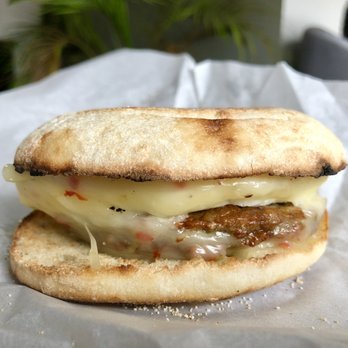 Green Bridge Coffee - Sausage and Pepperjack Sandwich - Coffee & Tea Near Me - Stillwater, Minnesota