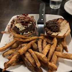 Boulevard Supper Club - Black & Blue burger, truffle fries.