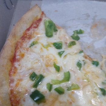 Two Cousins Pizza - Downtown - A veggie slice with green peppers and onion - Pizza Near Me - Lancaster, Pennsylvania