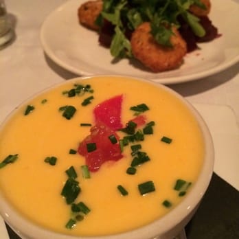 Alfio's Buon Cibo - Butternut Squash and Mascarpone Soup and the Fried Goad Cheese and Beet Salad. - Italian Near Me - Cincinnati, Ohio Alfio's Buon Cibo - Butternut Squash and Mascarpone Soup and the Fried Goad Cheese and Beet Salad. - Italian Near Me - Cincinnati, Ohio