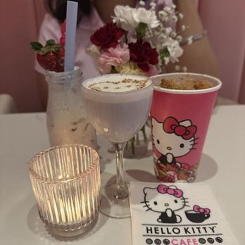 Hello Kitty Cafe - Rainbow Mini Donuts  Tarobly Cute  Sanrio Surprise - Cafes Near Me - Irvine, California