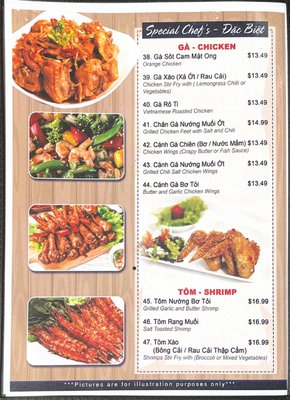 Menu photo 8 San Vuon Restaurant & Cafe Houston, TX