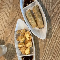 Sue's Kitchen /Thai Kitchen - Cheese Rangoons and egg Crispy Spring Rolls