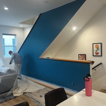 Transtech Painting - The original dark blue accent wall. - Painters Near Me - San Diego, California Transtech Painting - The original dark blue accent wall. - Painters Near Me - San Diego, California