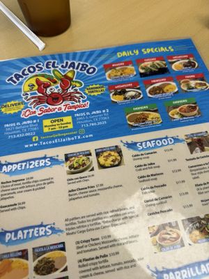 Menu photo 1 Tacos El Jaibo Houston, TX