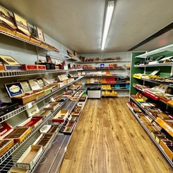 Butler Cigars & Smoking Lounge - Half of the walk in humidor