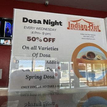 Indian Hut Norristown - Specials on wed, 50% off dosas in evening - Indian Near Me - Trooper, Pennsylvania Indian Hut Norristown - Specials on wed, 50% off dosas in evening - Indian Near Me - Trooper, Pennsylvania