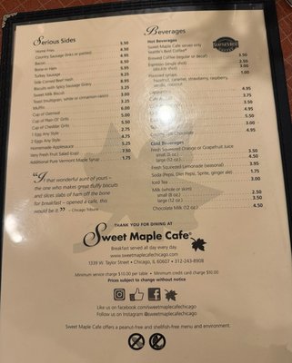 Menu photo 2 Sweet Maple Cafe Chicago, IL