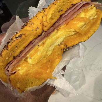 B Bagels - Ham, egg, and cheese bagel - Bagels Near Me - Jersey City, New Jersey