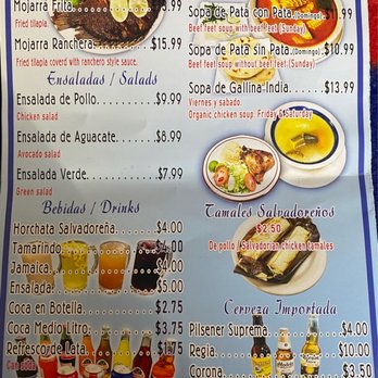 La Santaneca - Menu - Salvadoran Near Me - Carson City, Nevada