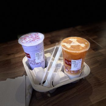 85°C Bakery Cafe-Temecula - Large Thai tea and Taro smoothie - Bakeries Near Me - Temecula, California